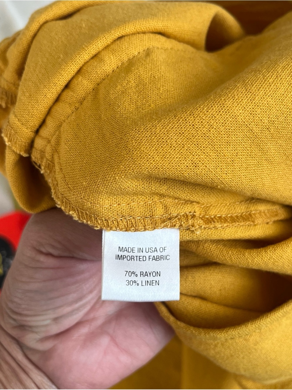 DREW by Anthropology Linen Minimalist Jumpsuit Pockets Drawstring Lrg Mustard - Picture 15 of 16